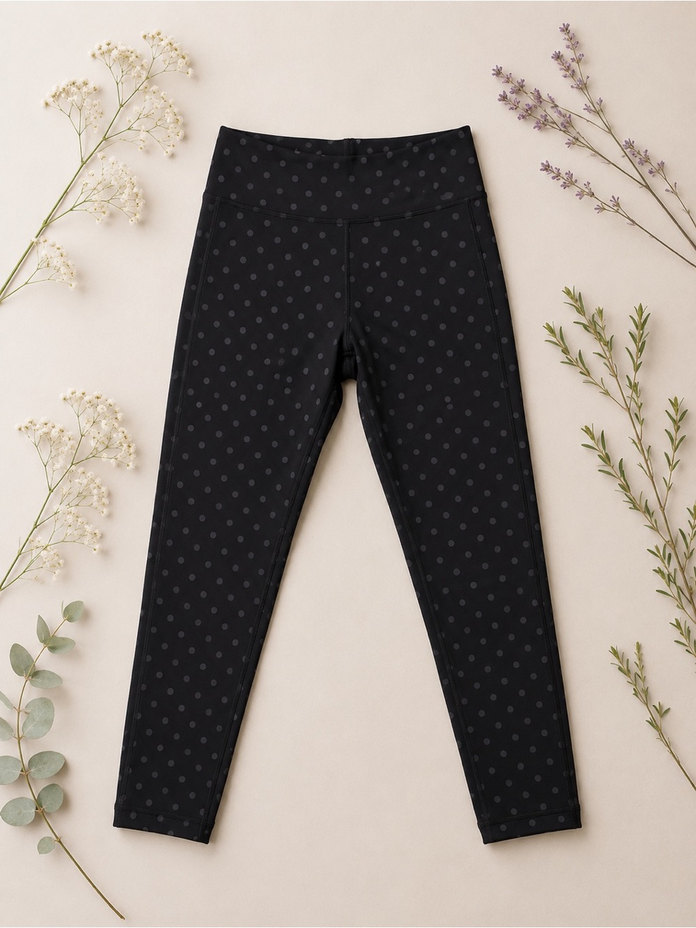 Loft black polka dotted leggings